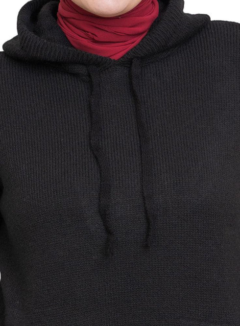 Black Hoodie Pullover - Khotwh